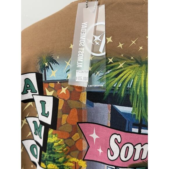 New Almost Sunday Retro Car Brown Crewneck Sweatshirt Size 2XL Msrp $155 Street - Picture 4 of 4